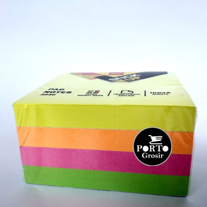 

Unik Deli Stick Up Pad Notes A030 Neon Colour Kertas Memo Sticky Note Berkualitas
