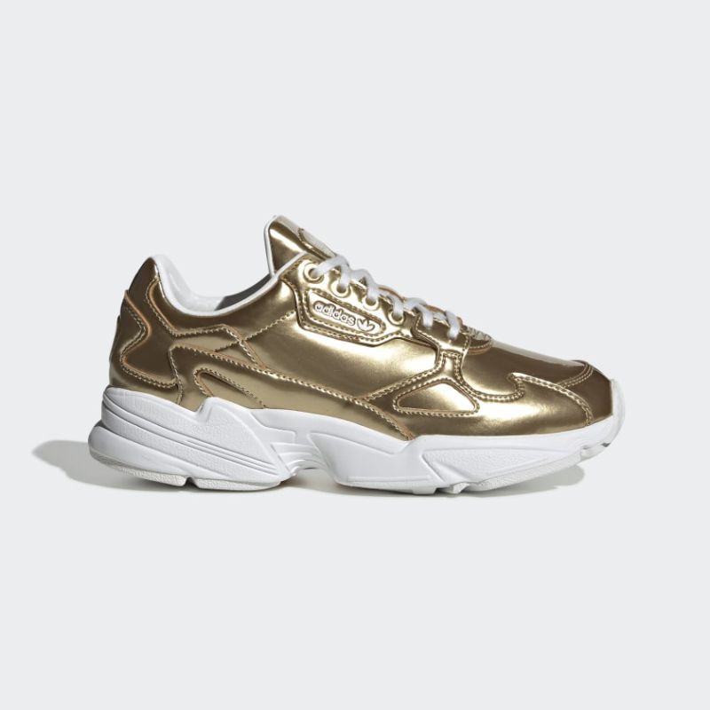 Adidas Falcon Shoes Women Gold Metallic Original