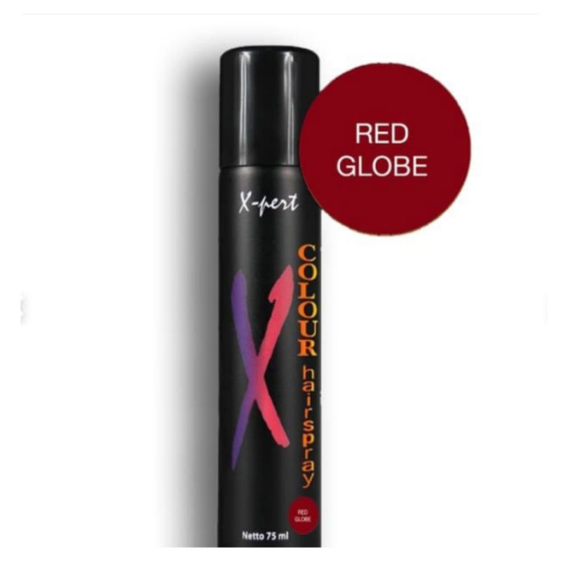 Xpert hair spray RED GLOBE  pewarna rambut non permanen hairspray expert color