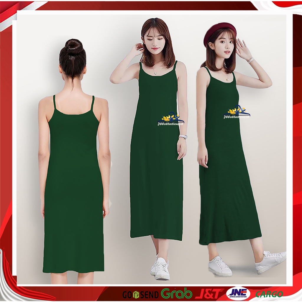 Long Dress Sexy Camisoles Singlet Tali kecil Wanita Gaya Korea Maylleen - JCCollections