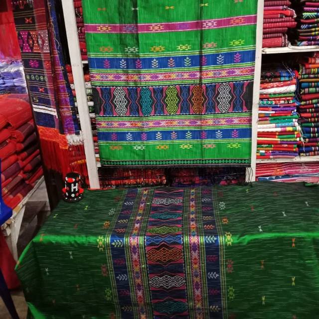 Songket Tenun semi sutra benang import