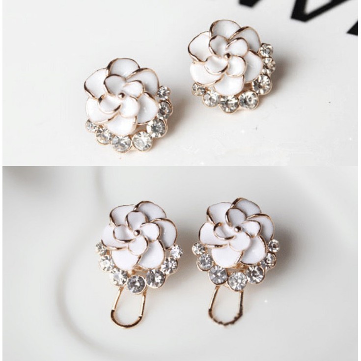 Anting Wanita E182 ROSE Women Stud Earrings Giwang Tusuk Cewe Korea Fashion Korean Style Berlian