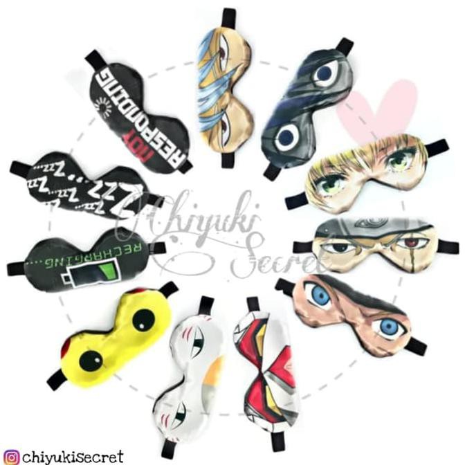 TERMUR4H Sleep Mask / Penutup mata / Kacamata tidur Anime Karakter