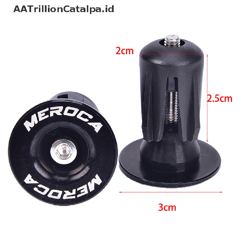 Aatrillioncatalpa 2Pcs Tutup Ujung Stang Sepeda Balap Bahan Aluminum Anti slip