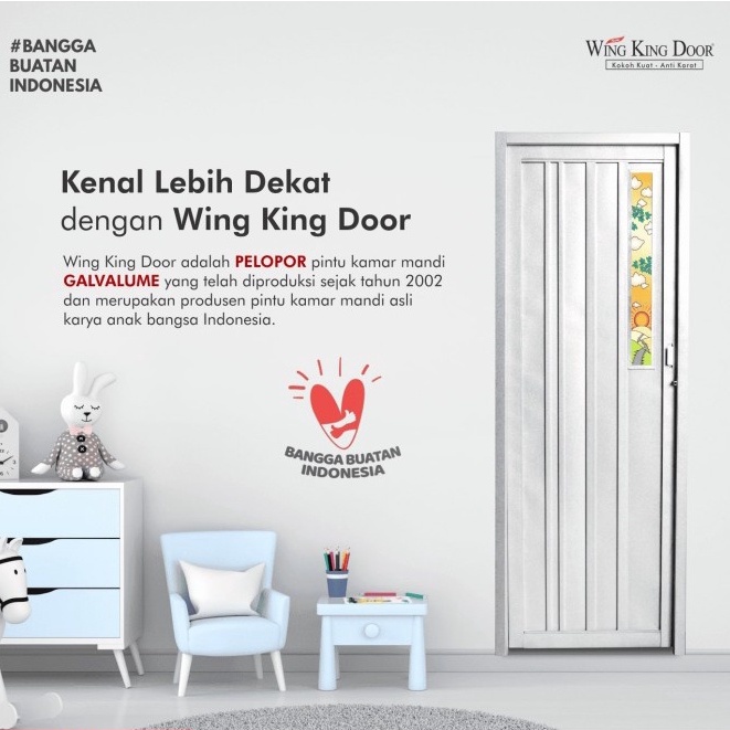 Wadja Pintu Kamar Mandi Galvalume Wing King Door Stylish