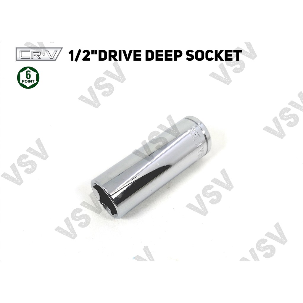 Gestar Deep Socket 1/2&quot; 6PT 23mm, 24mm, 25mm Kunci deep Shock Long Sock