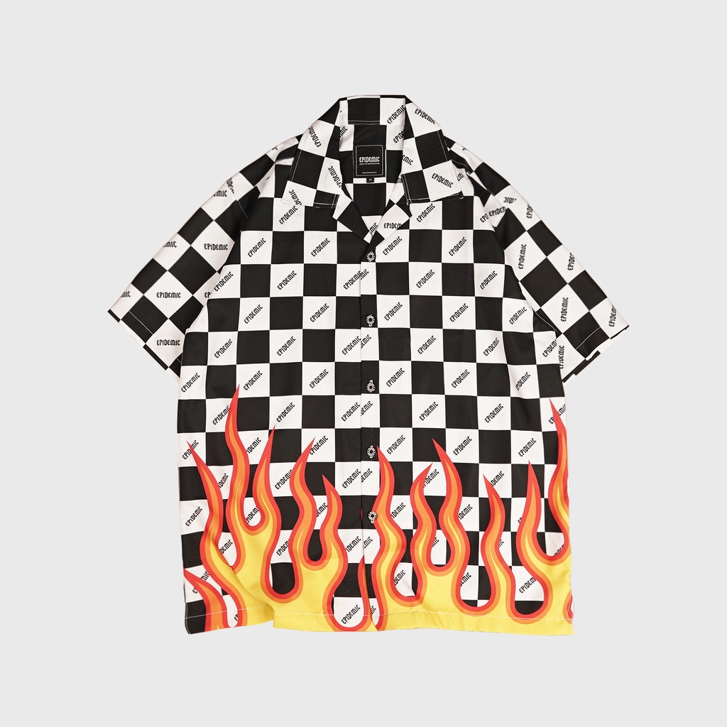Epidemic Shirt | Kemeja Fullprint Burning
