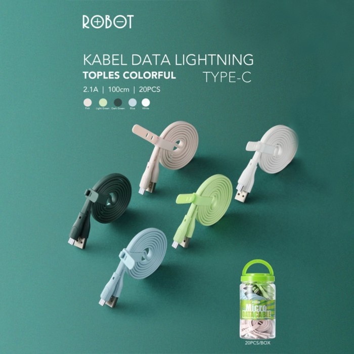 ROBOT Kabel Data Lighting USB 2.1A 1M RGL100 Toples