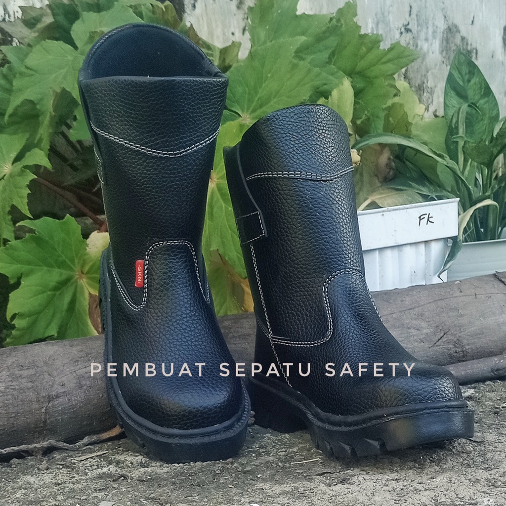 Sepatu Safety Pria Wanita Shoes  Boot Hitam King Kwd Joger Chetah Bkn Original Kulit Import Murah