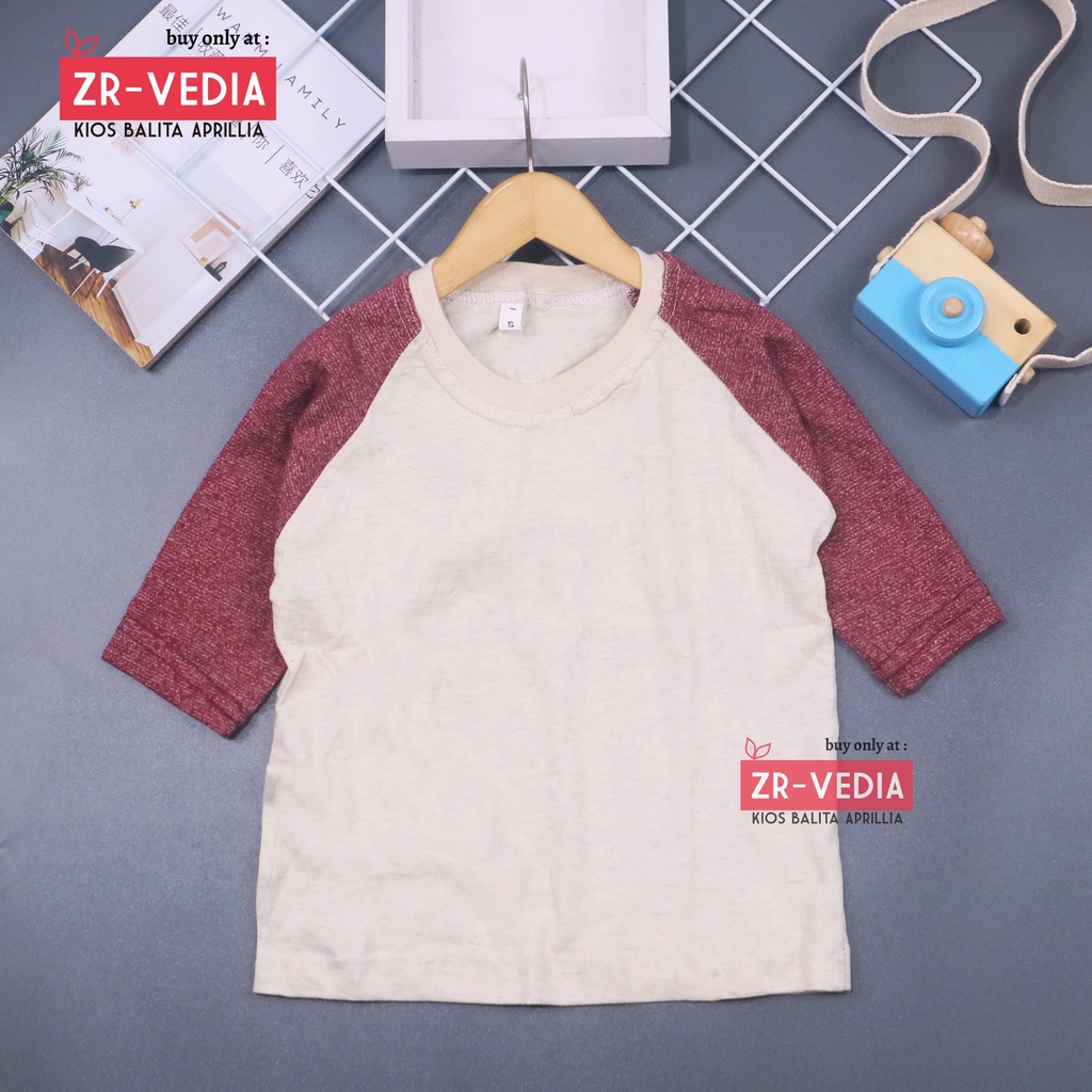 Kaos Reglan POLOS uk 4-5 Tahun / Baju Kaos Murah Adem Atasan Lengan Panjang Laki Perempuan Kiosbalitaaprillia