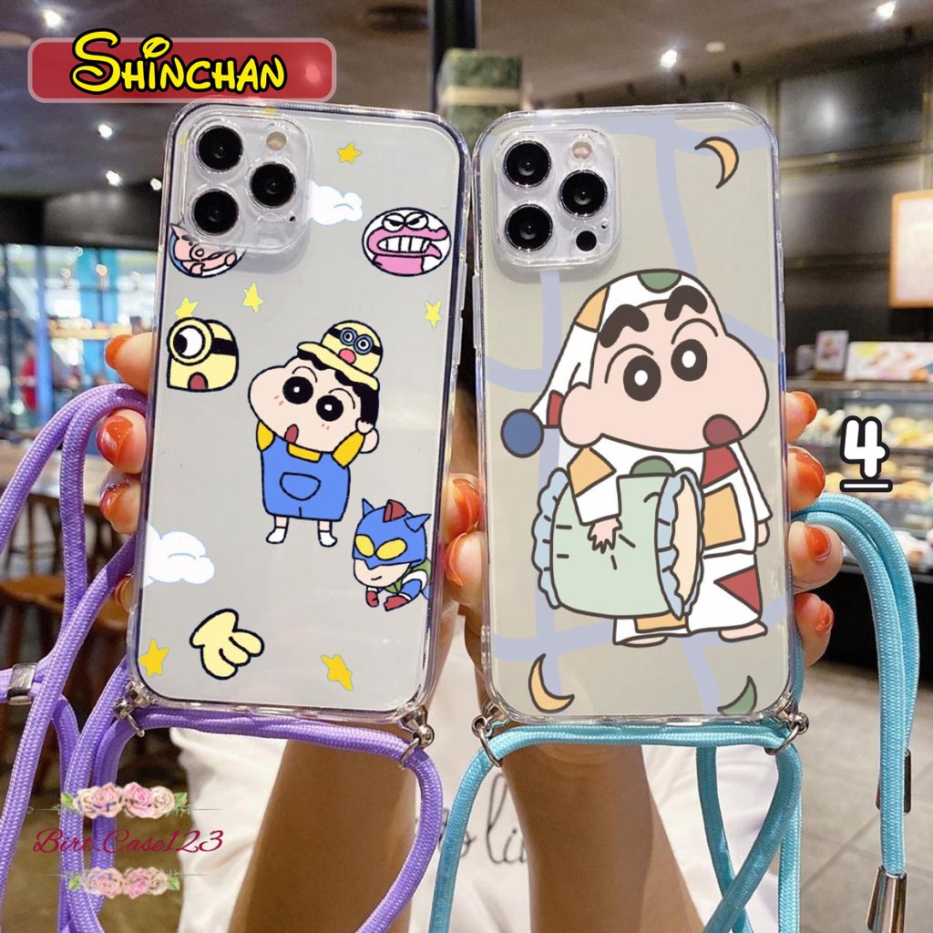 Softcase Slingcase Lanyard Bening SHINCHAN Samsung S20 S11 Edge S20+ S11+ S21 S30 Ultra BC4494