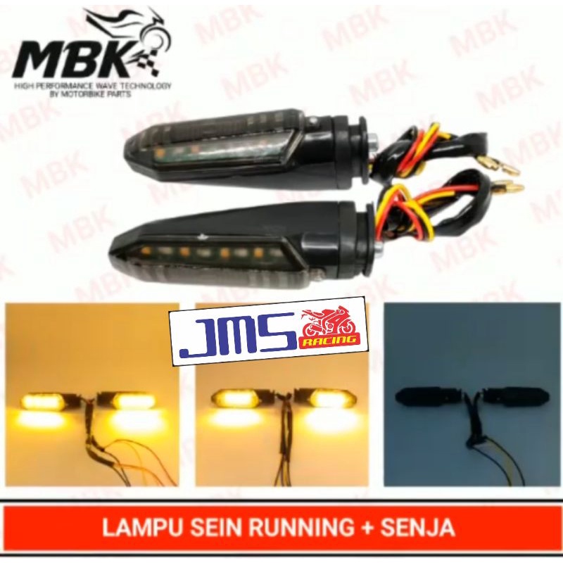 lampu sen lampu riting led model cbr cb vario 125/150 universal warna biru sen tetap kuning running