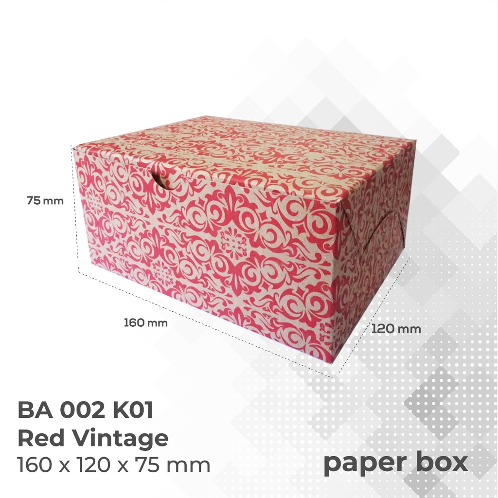 Box Snack Dus Kue Snack Box 16x12 (B2K135-Non Laminasi)