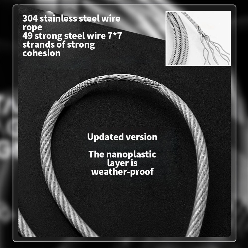 Triple W Jemuran Baju 4.2 Meter Gantungan Baju Baja Japanese Retractable Clothesline Portable Outdoor Indoor Premium