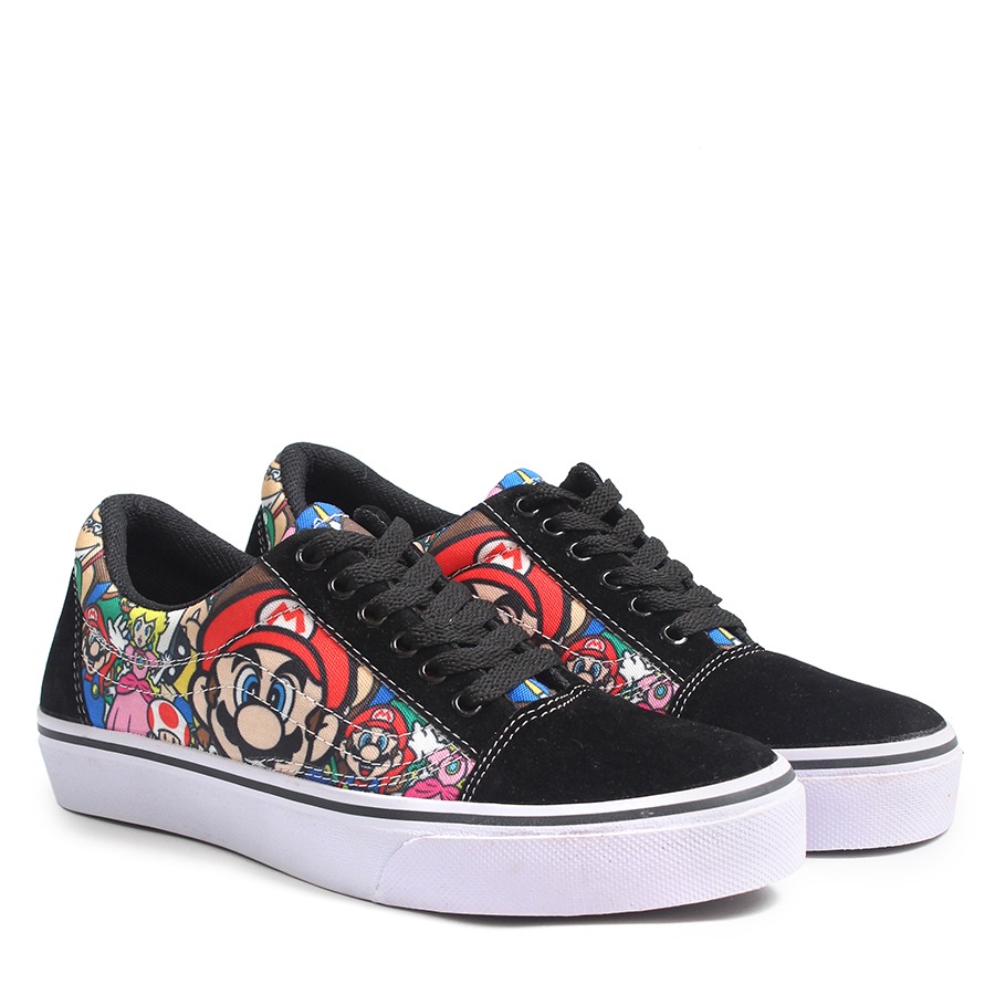 Sepatu Sneakers Pria Vans Old skhool Motif 3D Sepatu Sneakers Kets + BOX Terlaris