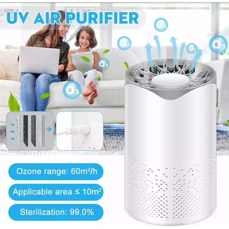 Pembersih Udara UV Air Purifier Cleaner Purifier Portable Pembersih Udara 360