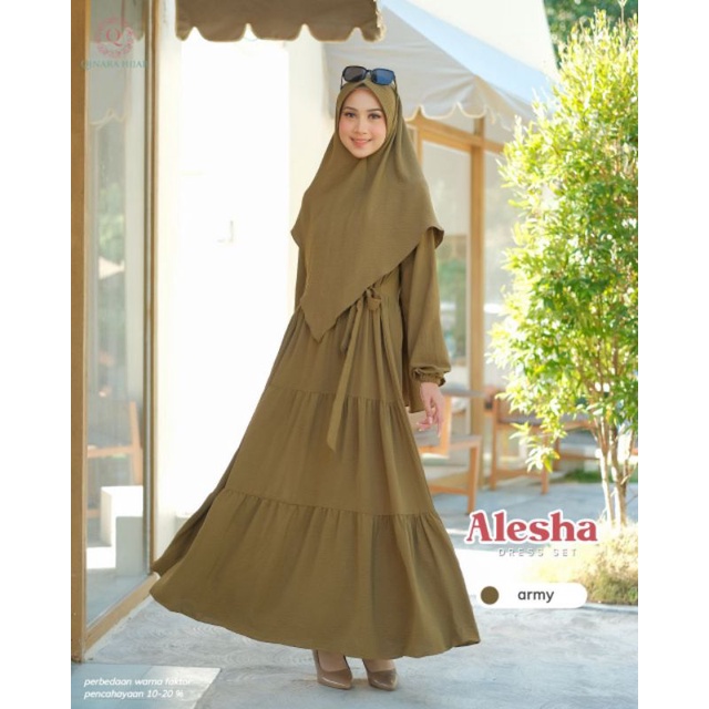 Alesha dress by qinara hijab Ready stock