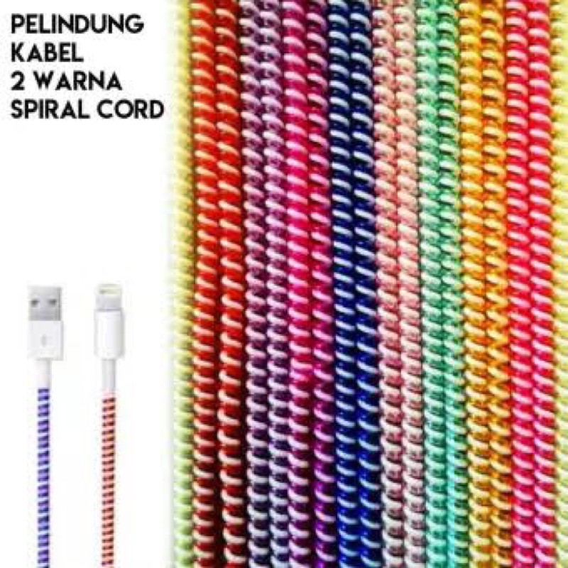 [SO-161] Pelindung Kabel Cord Protector Spiral Pelapis Kabel 2 Warna One Tone