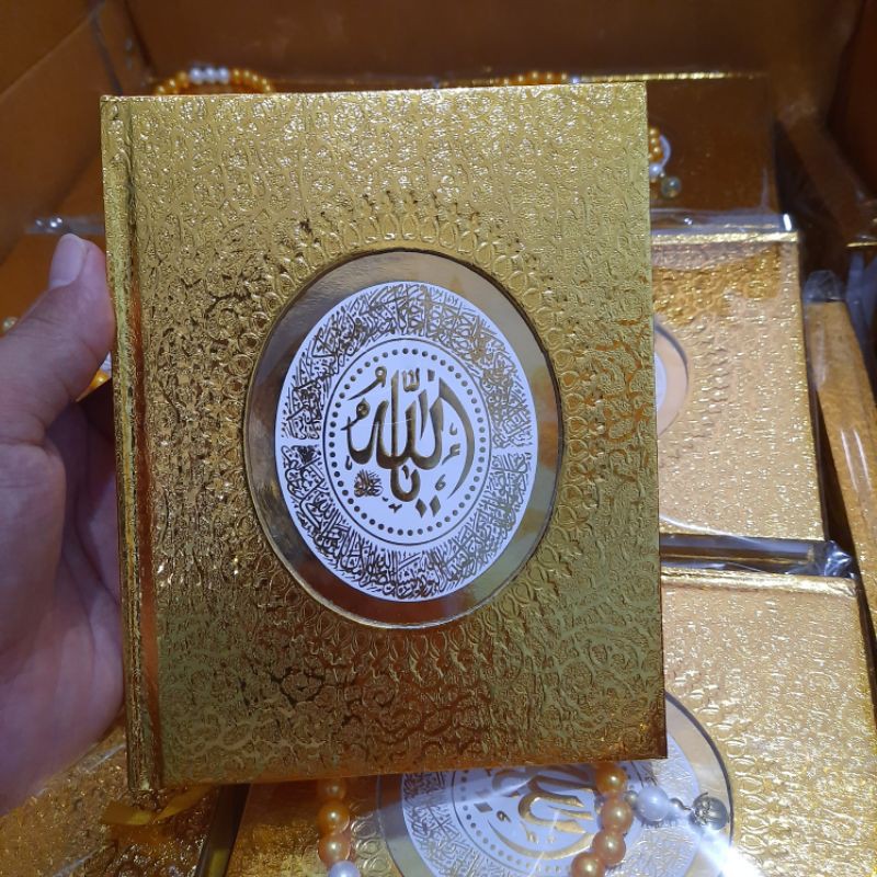 Buku yasin hardcover embos mq gold isi kertas hvs 128 hal