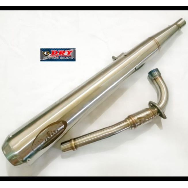 KNALPOT HONDA WIN100 STANDAR RACING FULL STENLESS ORIGINAL DRY RACING