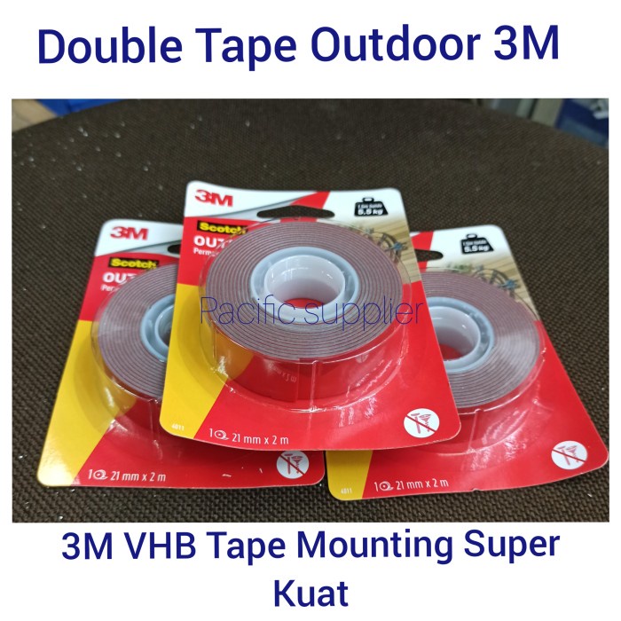 

Update 3M Scotch Double Tape Vhb Mounting Outdoor 21Mm X 2 M/Tape Super Kuat Terlaris