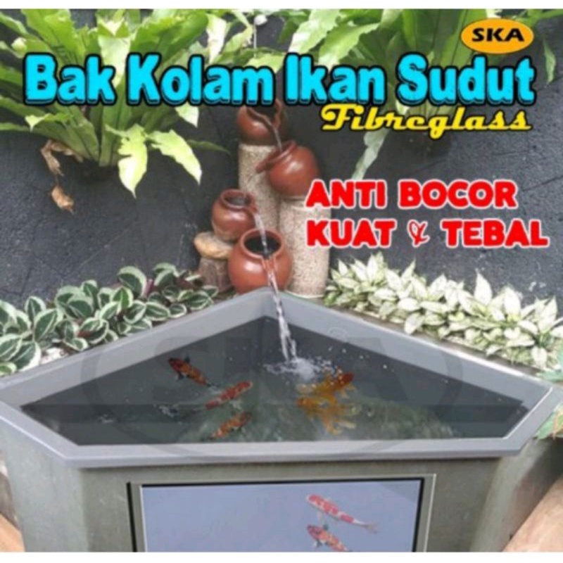 Aquarium taman sudut / aquarium fiberglass / kolam ikan taman / kolam ikan sudut