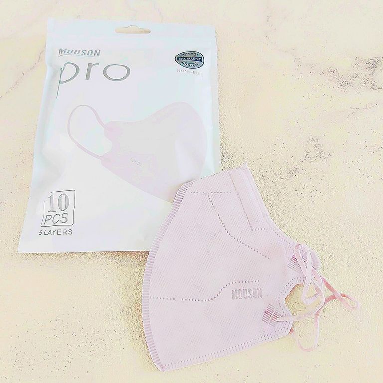 Masker KN95 Mouson Pro Isi 10pcs KN95 PRO 5 ply warna White Grey ecfb