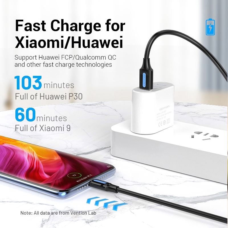 Vention Kabel Data 3A Type c  Fast Charging Usb C cable For Xiaomi /Redmi Note 7/Samsung S8