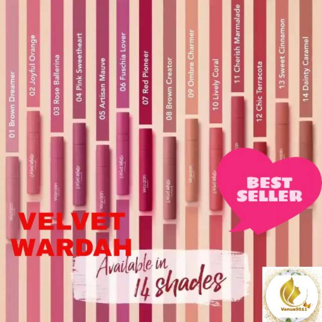 WARDAH COLORFIT VELVET LIP MATTE ORIGINAL 100%