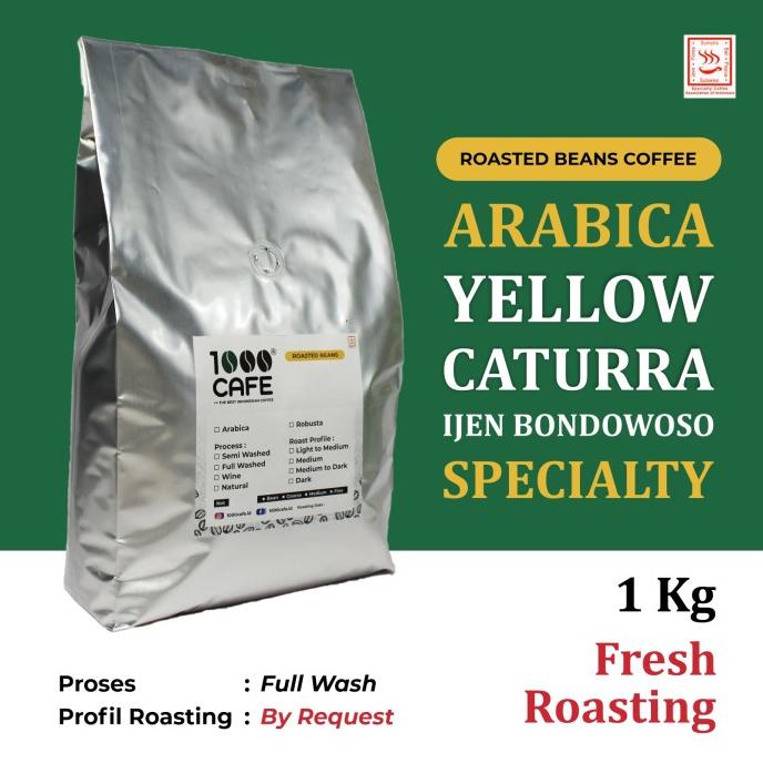 

Biji Kopi Arabica Yellow Cattura Ijen Specialty Full Wash 1Kg