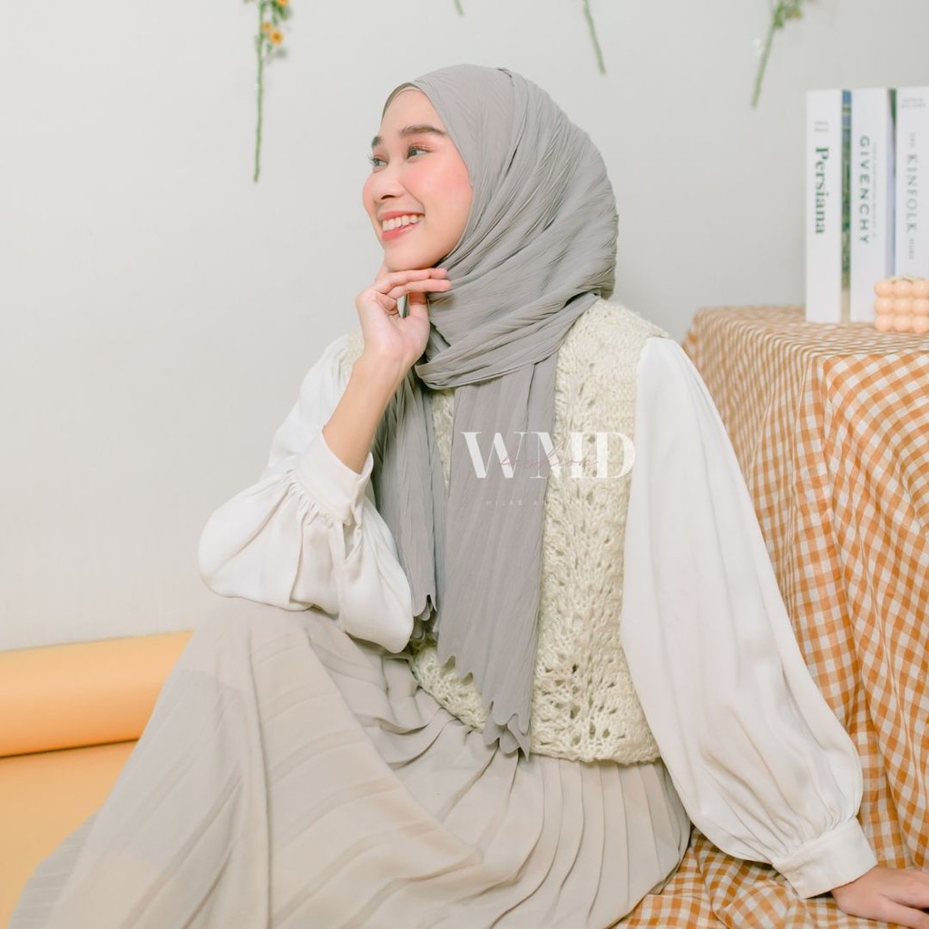 Pashmina Plisket Zafron Padi WMD Fashion-1