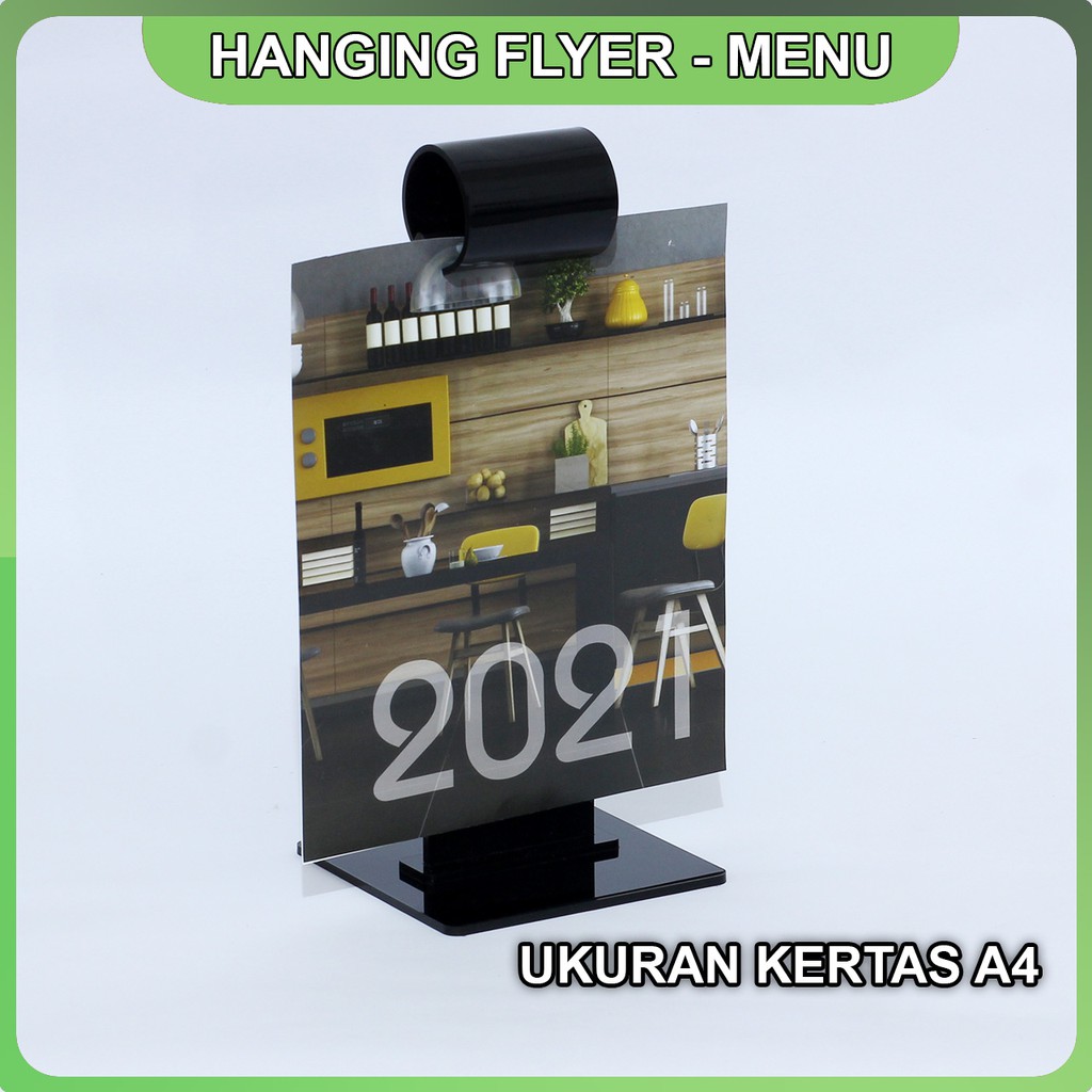 

Stand Brosur / Menu Akrilik Gantung Ukuran A4