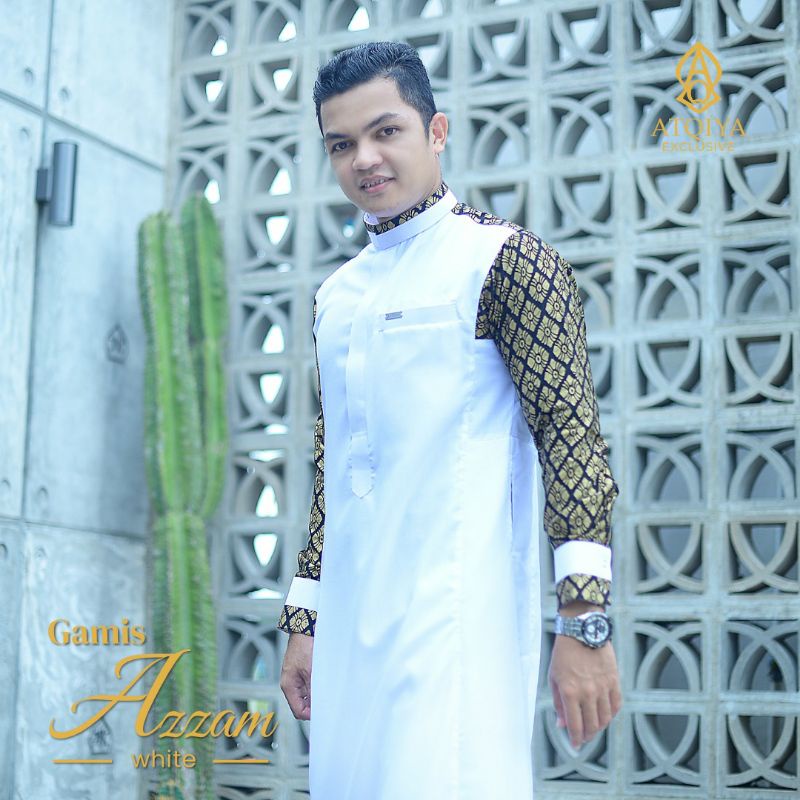 Gamis Azzam by Atqiya Exclusive / Gamis Pria / Jubah / Busana Muslim / Gamis Slimfit