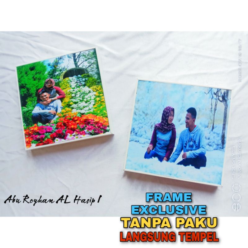 Cetak foto + EXCLUSIVE Bingkai Foto (Frame tanpa paku lgsung tempel)