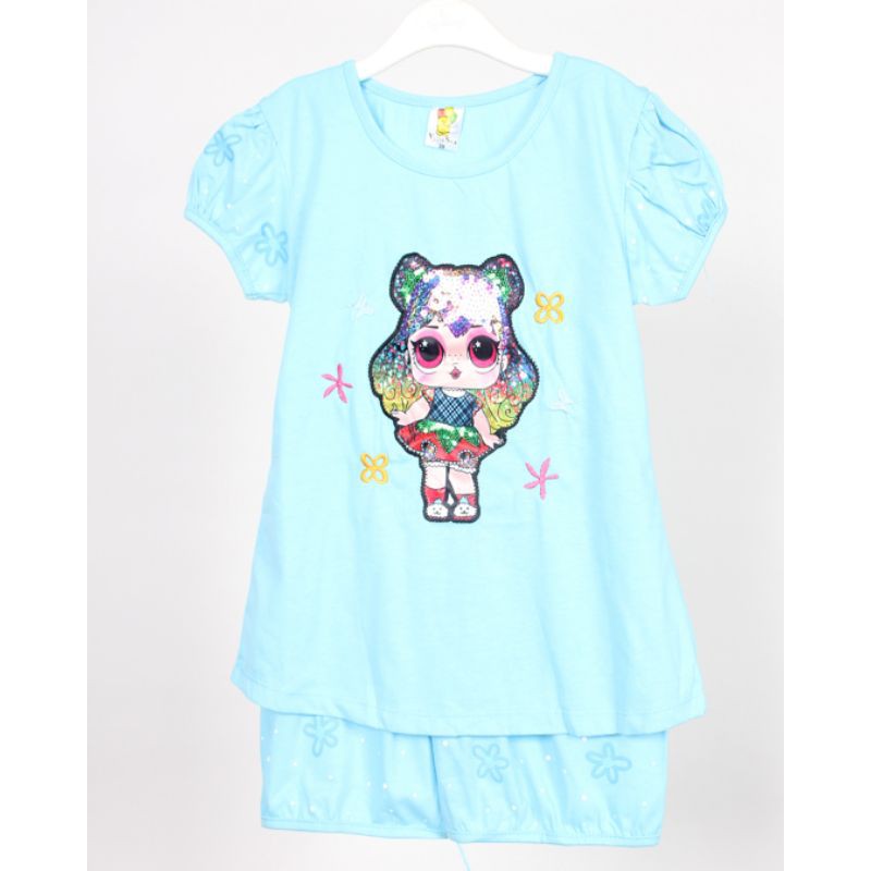 SETELAN KLEPON PAKAIAN BAJU ANAK PEREMPUAN 2-7 TAHUN  MOTIF CUTE GIRL