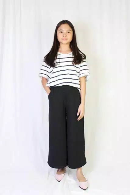 Celana kulot plisket anak import