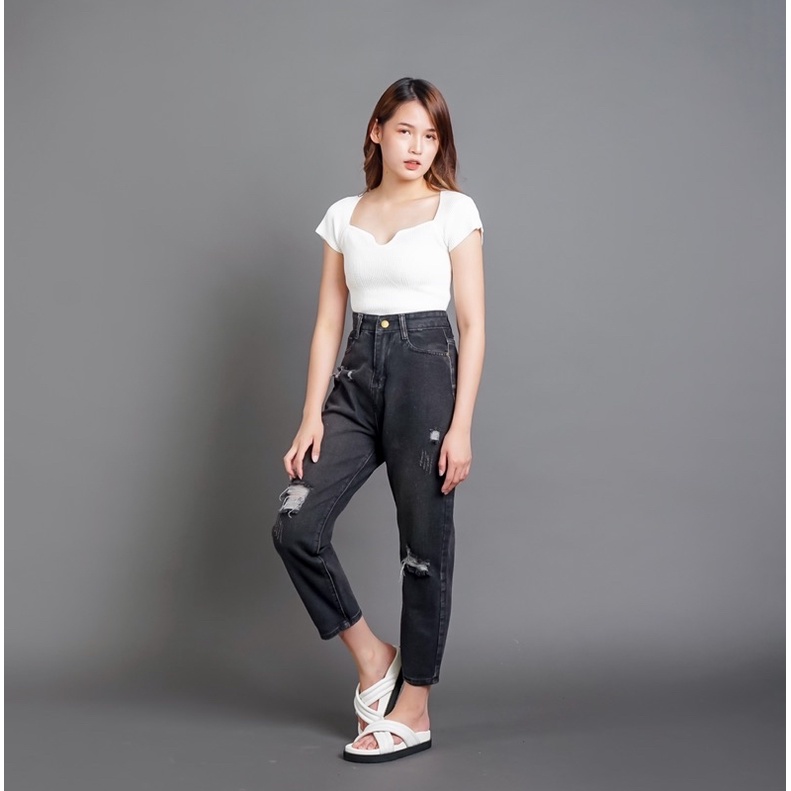 [LUXE.DLABEL] LIONEL JEANS | Celana Jeans Wanita Highwaist Jeans Boyfriend Jeans Baggy Jeans Import