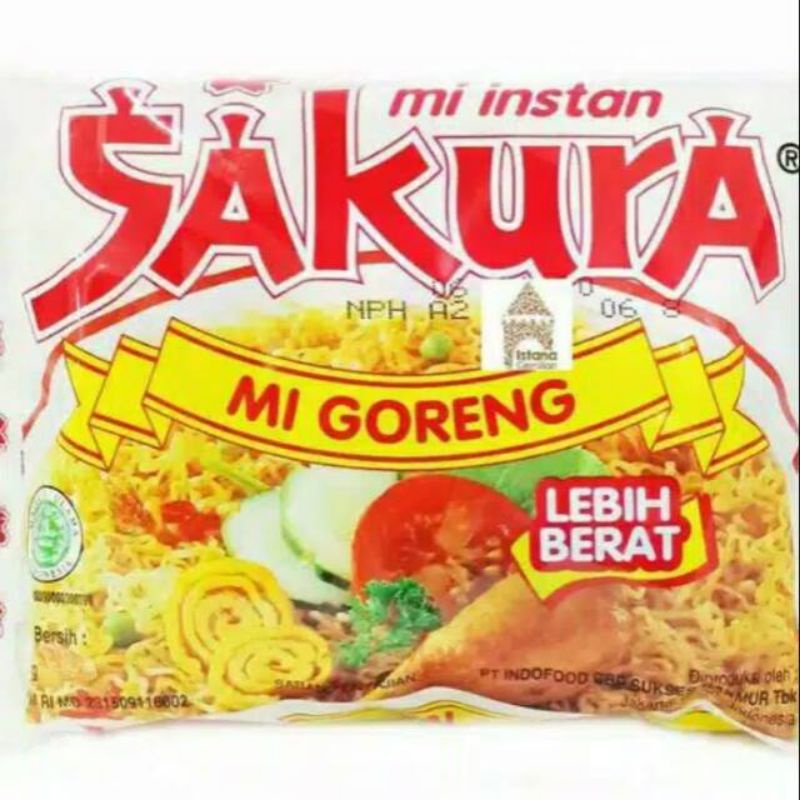 

Mie sakura mie goreng 60 gram 5 Pcs