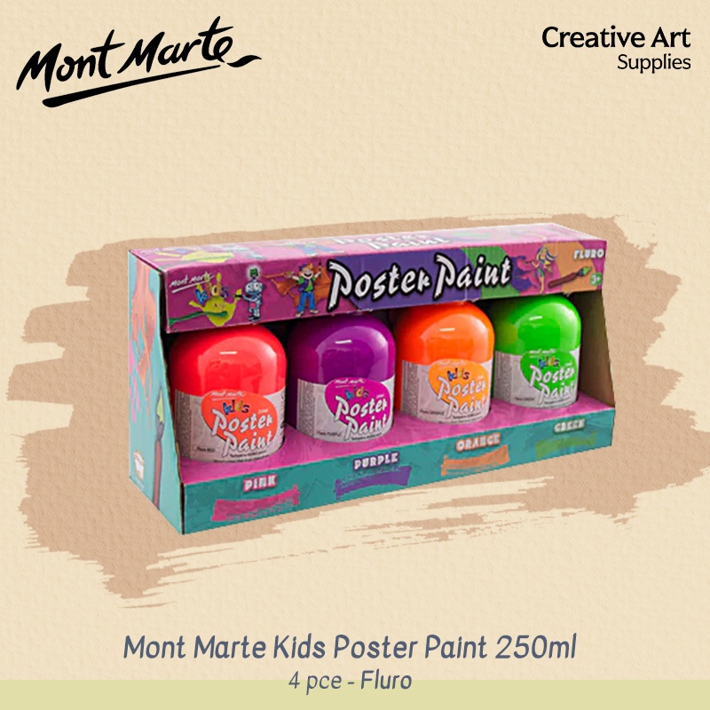 

Mont Marte Kids Poster Paint set 250ml 4pcs