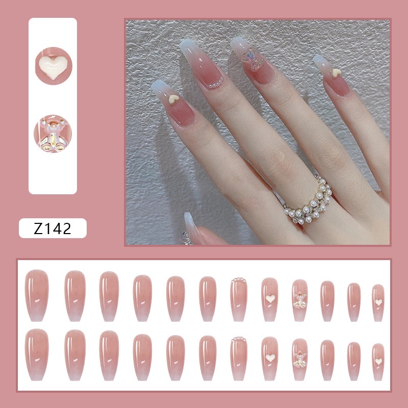 Kuku Palsu 【A96，lem sticker】Nikah Wedding False Nailart Pengantin Tangan