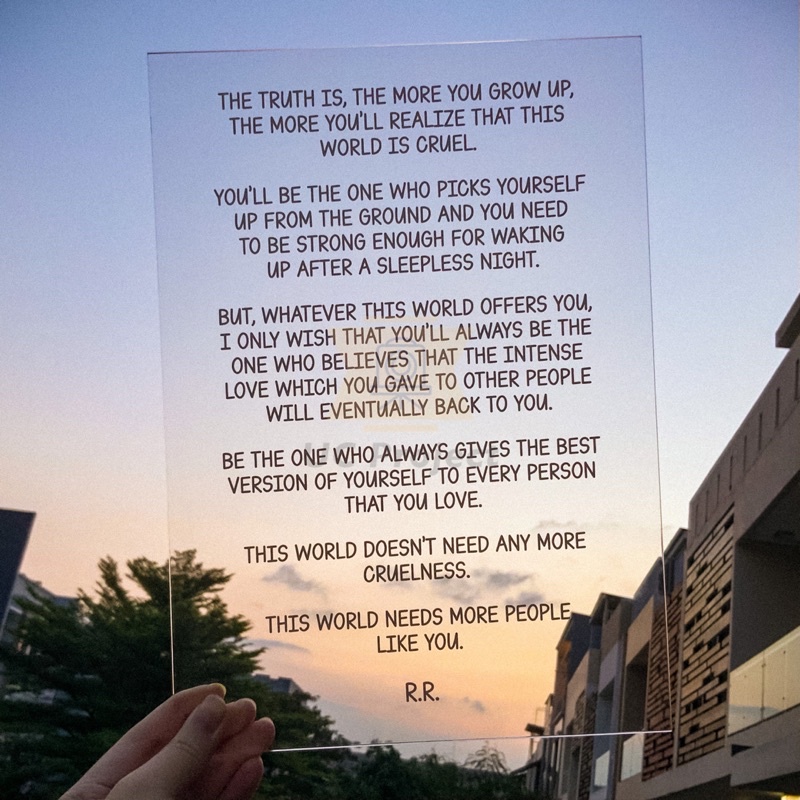 Custom Acrylic Tulisan | Aesthetic Acrylic | Kado Akrilik | Kado Custom | Akrilik Writing | Acrylic 
