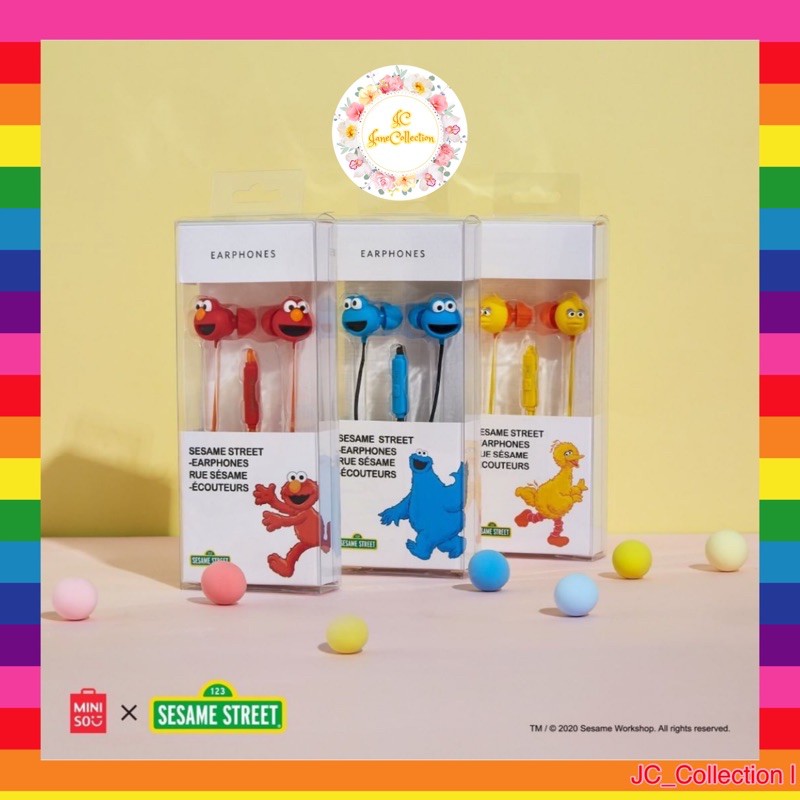 Earphone New Sesame Street Miniso