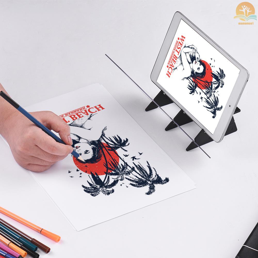 M^M COD Optical Drawing Tracing Board Portable Sketching Painting Tool Animation Copy Pad No Overlap Shadow Mirror Image Reflection Projector Zero-based Toy for Children Students Adults Artists Beginners