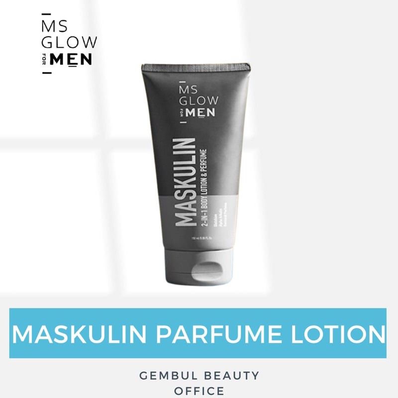 MS GLOW FOR MEN MASKULIN 2IN1 BODY LOTION & PARFUME MS GLOWMEN ORI