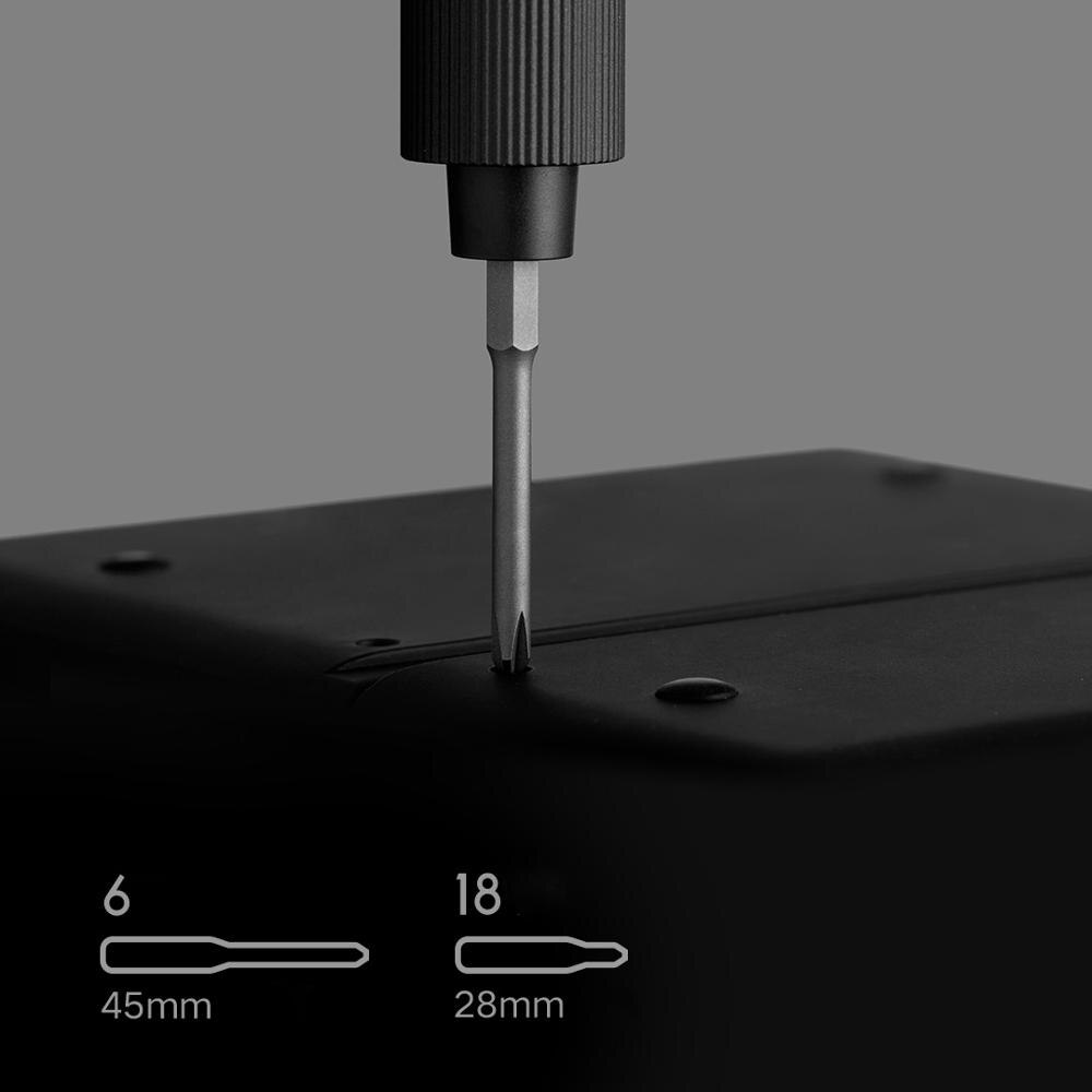 Xiaomi Mijia Set Obeng Elektrik Presisi 2 / 24 Bits Magnetik Bahan Aluminum Untuk Penggunaan Harian