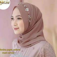 PASHMINA TALI Payet Bando Mutiara (WARNA BAGUS)PASHMINA BANDO PREMIUM Payet Mutiara