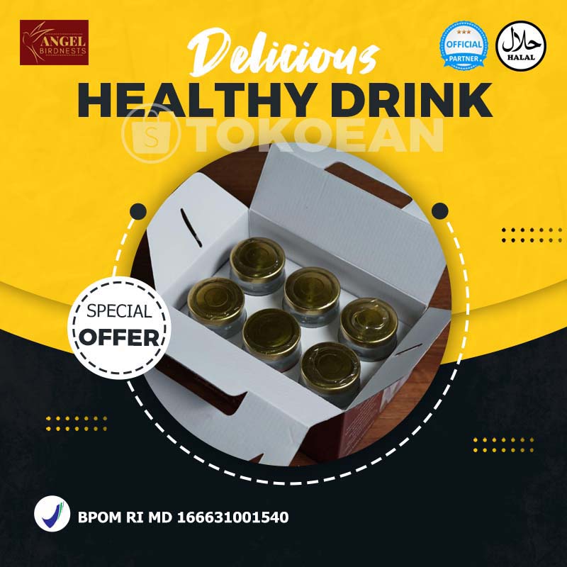 

Paket 6 Botol Minuman Kesehatan Sarang Burung Walet - Angel Birdnest 70ml