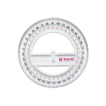 

Butterfly Penggaris Busur 360 derajat / 12CM Transparant model Jembatan