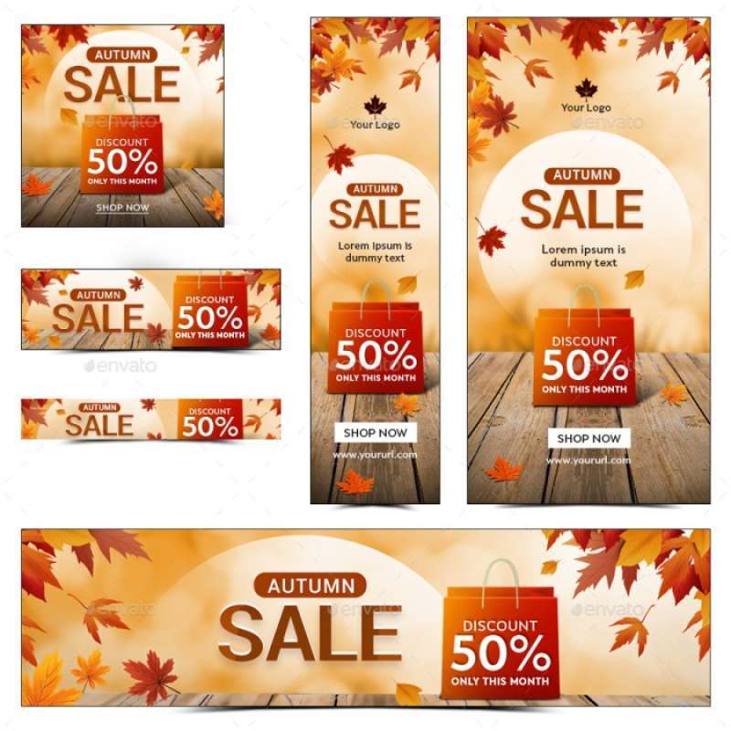 Autumn Sale Bannners Bundle - Photoshop