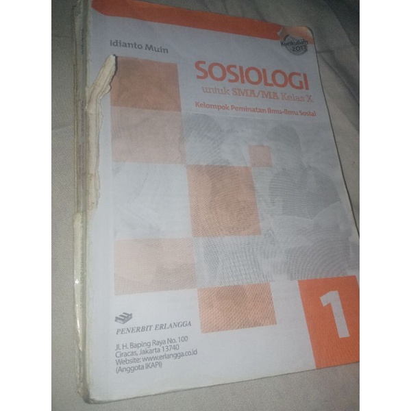 Buku Sosiologi Erlangga Kelas 10